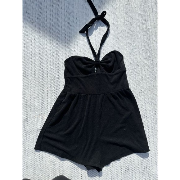 Wild Fable Romper Women Size Small Black Halter Neck Sleeveless Key hole Beach - Picture 4 of 13